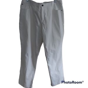 c.j.banks Classic Fit Straight Leg White Denim Jeans Plus Size 24W